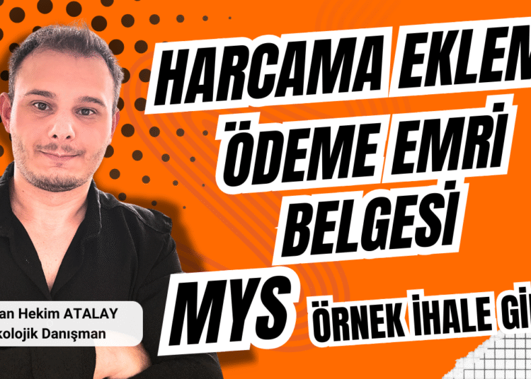 MYS HARCAMA EKLEME ÖDEME EMRİ OLUŞTURMA