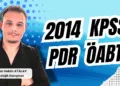 PDR ÖABT Çıkmış Soru Çözümü | 2014 KPSS PDR ÖABT Soruları Analizli ve Konu Anlatımlı Çözüm