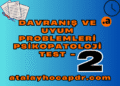 Davranış ve Uyum Problemleri Psikopatoloji Test Çöz 2 - PDR ÖABT atalayhocapdr.com